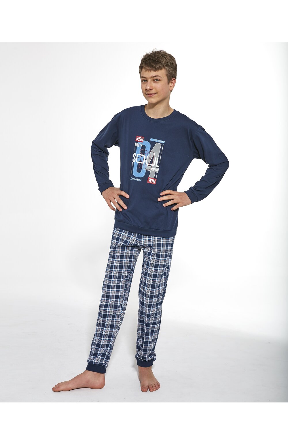 Pijama adolescenti, marimi 164-188 cm, 100% bumbac, Cornette B967-038 100 imagine noua 2022