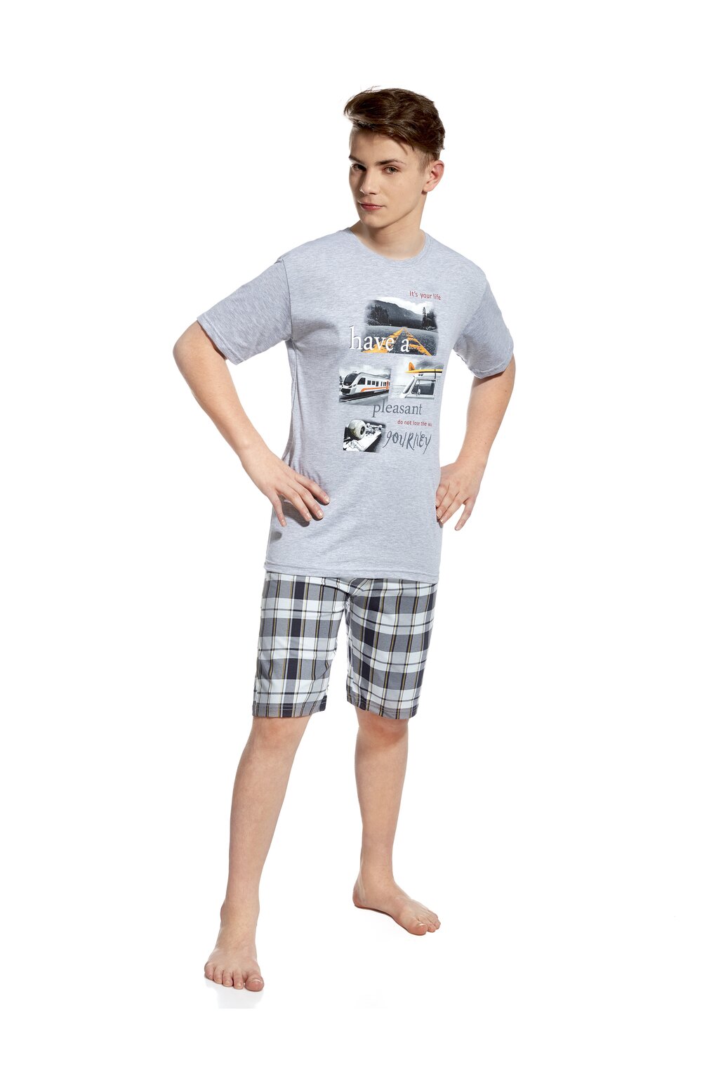 Pijama adolescenti, marimi 164-188 cm, bumbac, Cornette B551-20 imagine noua 2022