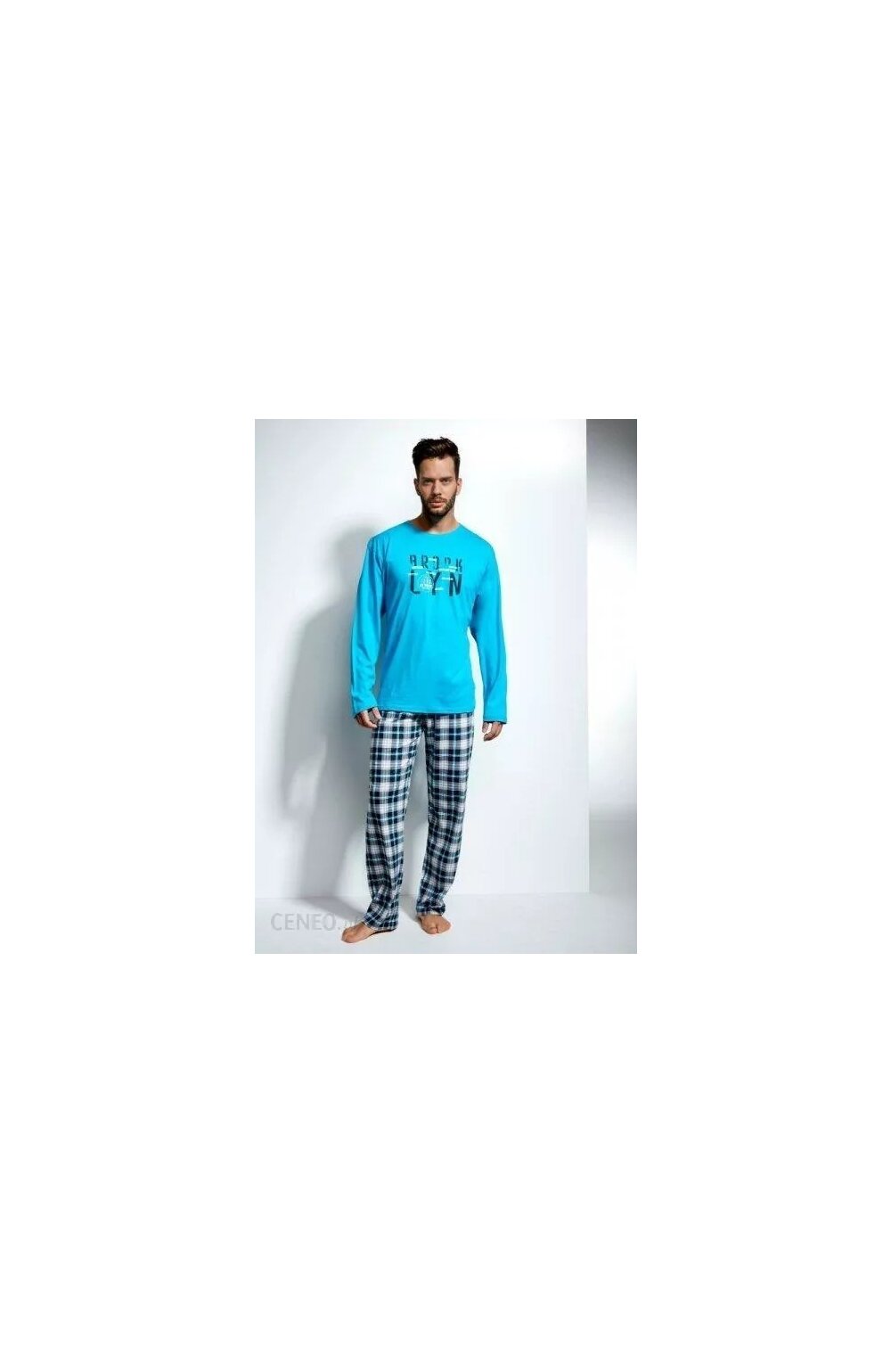 Pijama barbati, 100% bumbac, Cornette M124-107 carouri imagine noua 2022