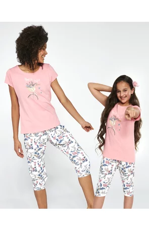 Pijama fete 9-14 ani, colectia mama-fiica, Cornette G491-088
