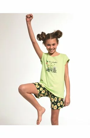 Pijama fete 9-14 ani, colectia mama-fiica, Cornette G788-077 Avocado