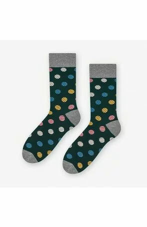 Sosete barbati - Sosete colorate - Sosete lungi - fabricate din bumbac, cu model cu buline colorate - Happy socks - More S051-090 Balls