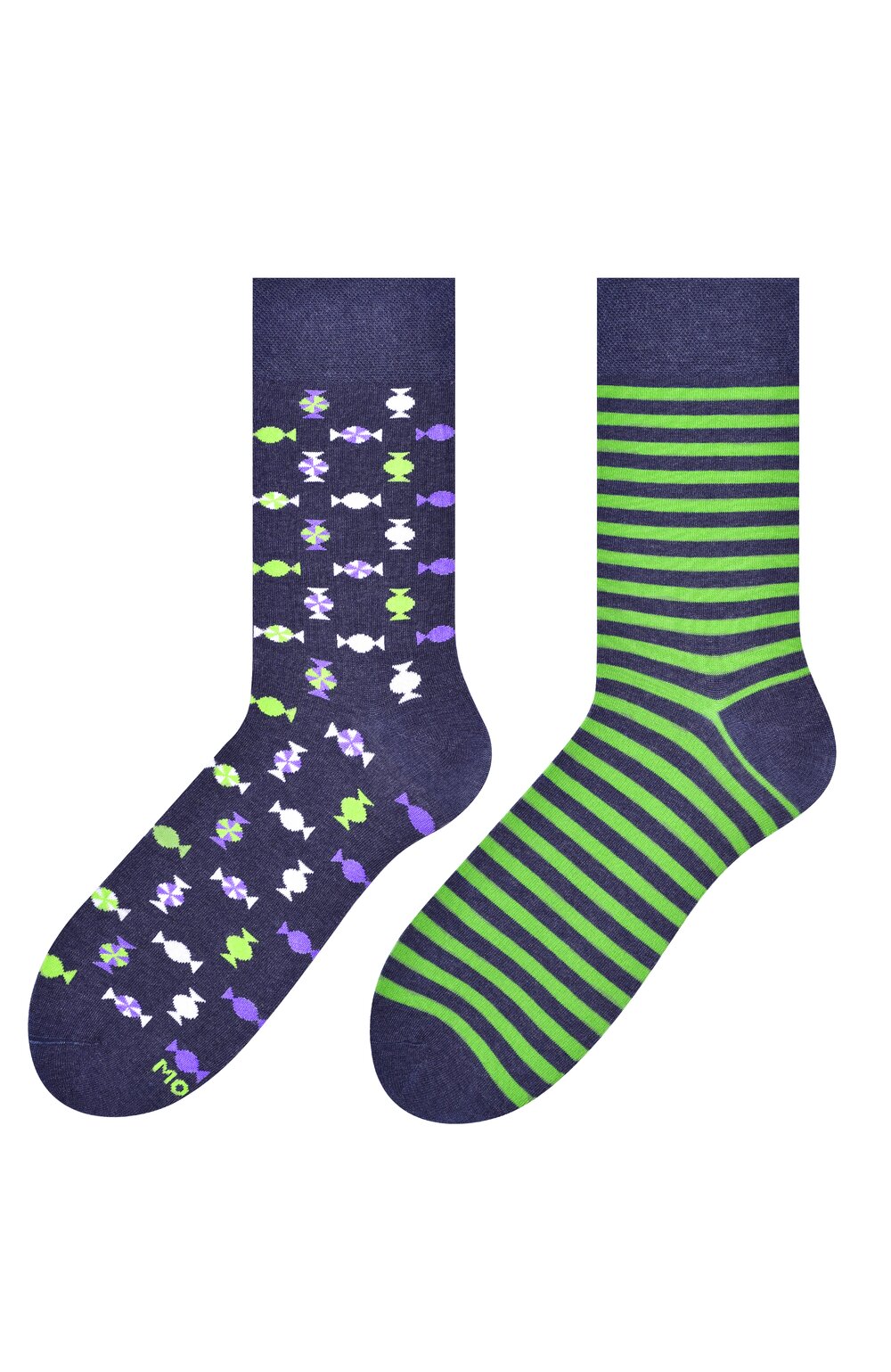 Sosete barbati, verde cu model asimetric sweets - more s079-a010