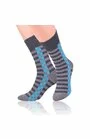 Sosete bumbac pentru barbati - Steven S056-C021 gri inchis-turkus