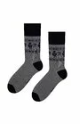 Sosete barbati cu model folk - Steven S056-C055 gri melange