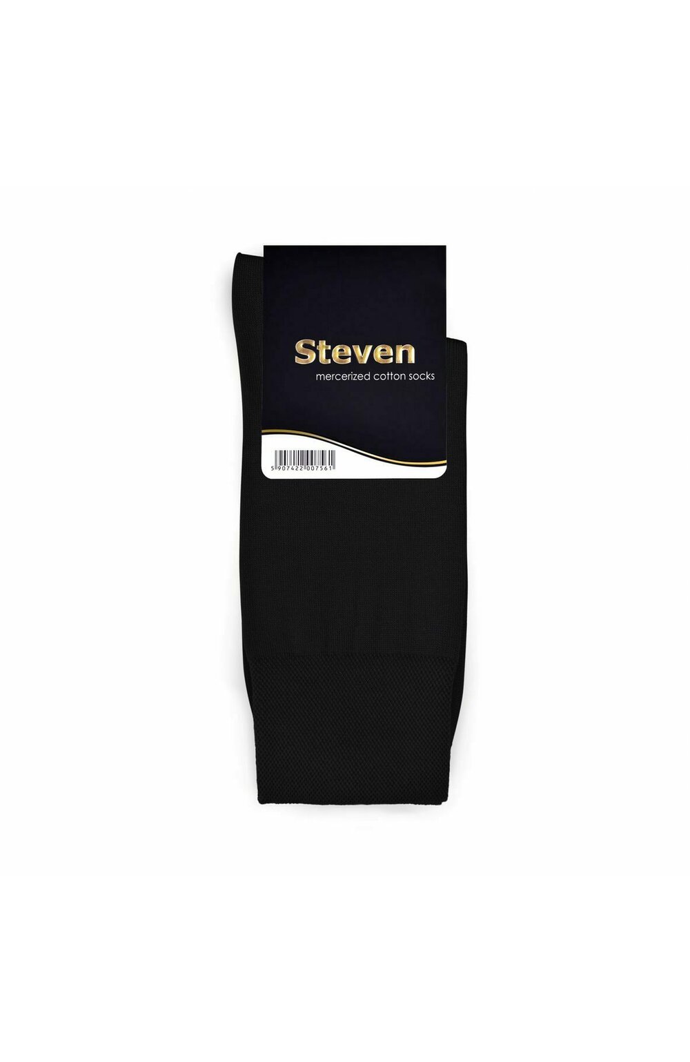 Sosete barbati business, bumbac mercerizat, culoare negru - Steven S087-N