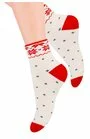 Sosete flausate pentru dama - Steven S123-010T ecru-malina