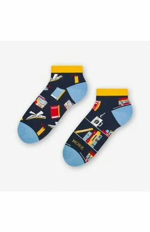 Sosete scurte barbati - Sosete colorate - din bumbac, cu model asimetric - Happy socks - More S035-008 Travels Low