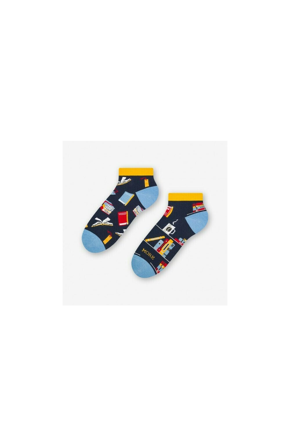 Sosete scurte barbati, model asimetric Travels Low - Happy socks - More S035-008 bleumarin