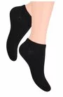 Sosete scurte unisex, din bumbac, culoare negru - Steven S024-N
