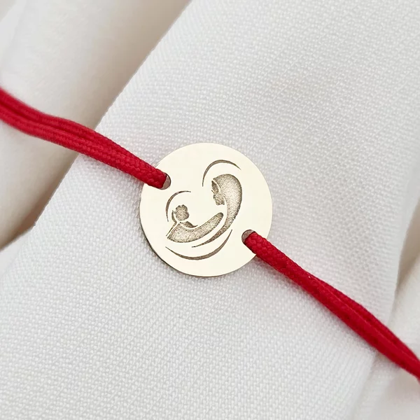 14K Szűzanya Karkötő állítható zsinórral