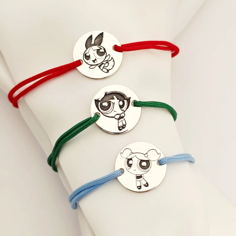 Ezüst Pindúr Pandúr Karkötő Szett állítható zsinórral