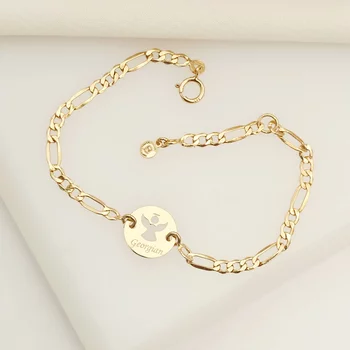 9K Kislány/Kisfiú Örzőangyal Karkötő lánccal