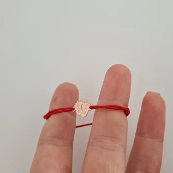 Baba Karkötő - 14K Rozé Arany Talpacskák - Állítható Méretű Zsinór
