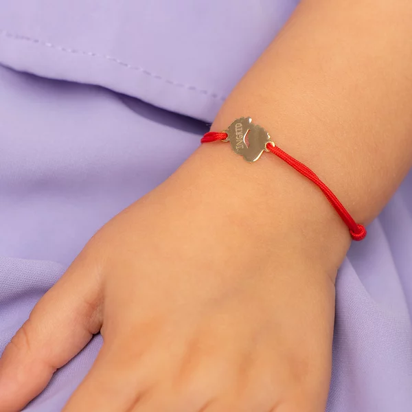 Baba Karkötő - 14K Sárga Arany Talpacskák - Állítható Méretű Zsinór