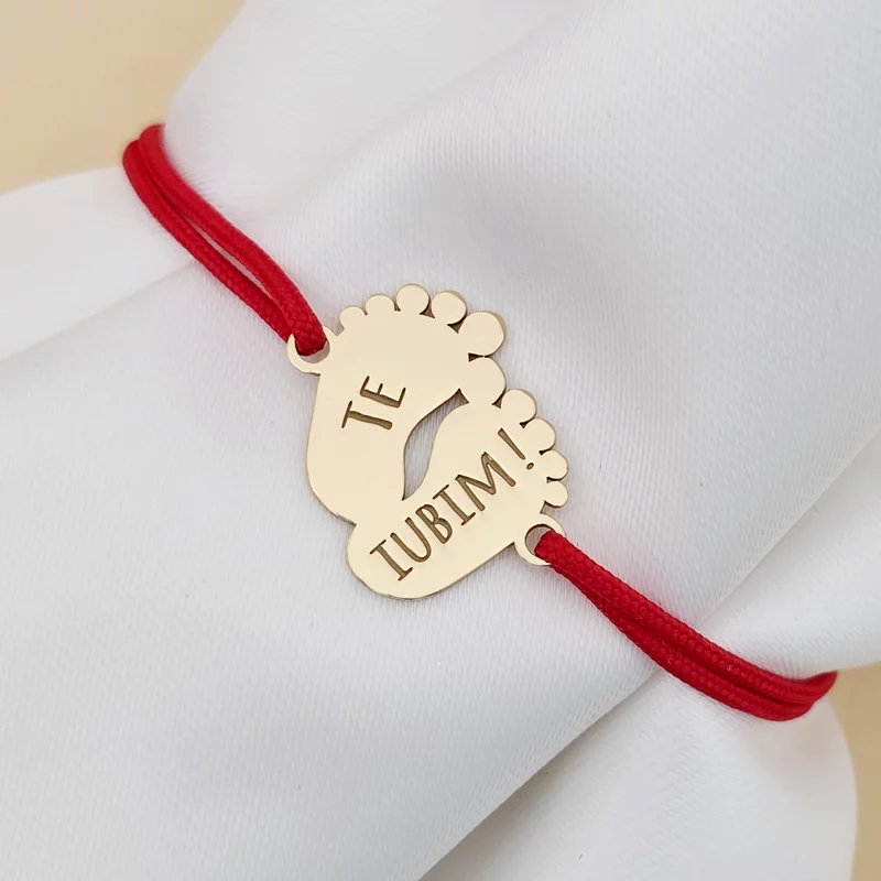 Baba Karkötő - 18K Sárga Aranyozott 925 Sterling Ezüst Talpak - Állítható Méretű Zsinór