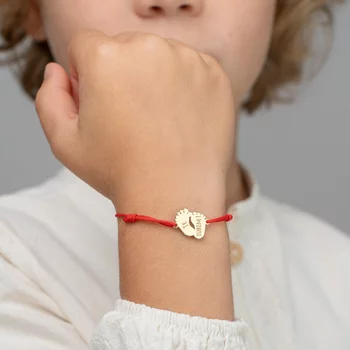 Baba Karkötő - 18K Sárga Aranyozott 925 Sterling Ezüst Talpak - Állítható Méretű Zsinór