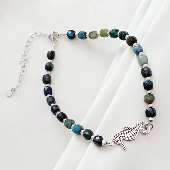 Bokalánc – Csikóhal és Ásványok  – 925 Sterling Ezüst – Egyedi méret