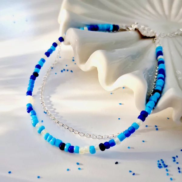 Bokalánc – Kagyló és Ásványok  – 925 Sterling Ezüst – Egyedi méret