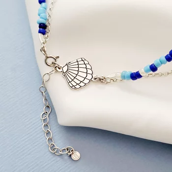 Bokalánc – Kagyló és Ásványok  – 925 Sterling Ezüst – Egyedi méret