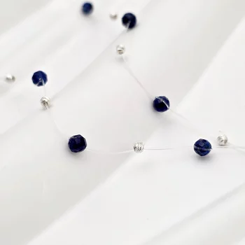 Choker Nyaklánc – Lapis Lazuli és 925 Sterling Ezüst Golyók