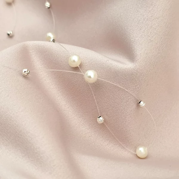 Choker Nyaklánc – Természetes Gyöngyökkel és 925 Sterling Ezüst Golyók