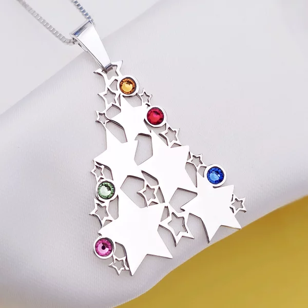 Ezüst Csillagsugár Nyaklánc swarovski kristályokkal