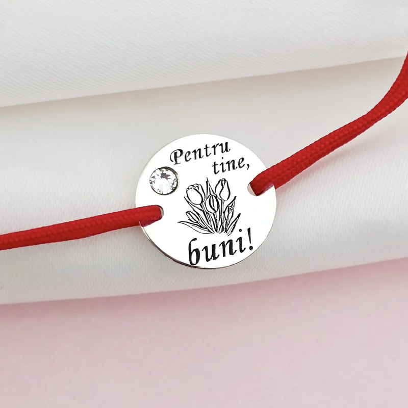 Neked, Nagymama karkötő - Ezüst 925 és Swarovski Crystal - Állítható zsinór, többféle színben