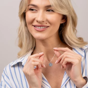 GROW Nyaklánc - Oktatók/Tanárok - Személyre Szabott Szöveggel és Swarovski Kristállyal - 925 Sterling Ezüst