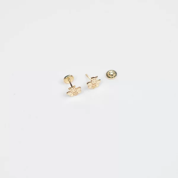 14K Baba Méhecske Fülbevaló