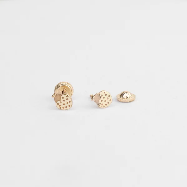 Gyermek / Baba Fülbevaló - Katica - 9K Sárga Arany - Csavaros Stekker zárszerkezet
