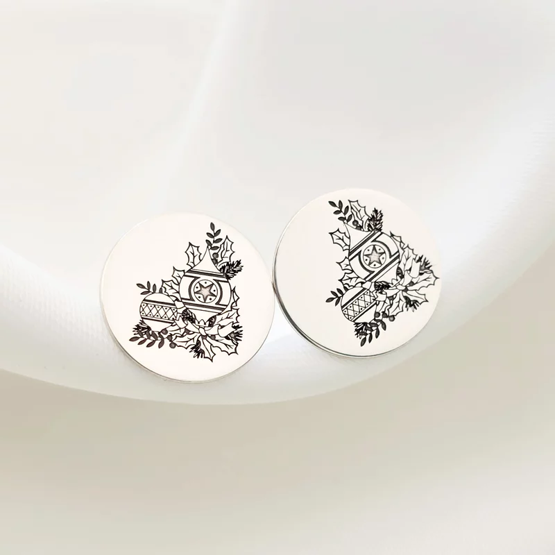 Karácsonyi fülbevaló - Énekelni mentünk - Ezüst 925, csavar