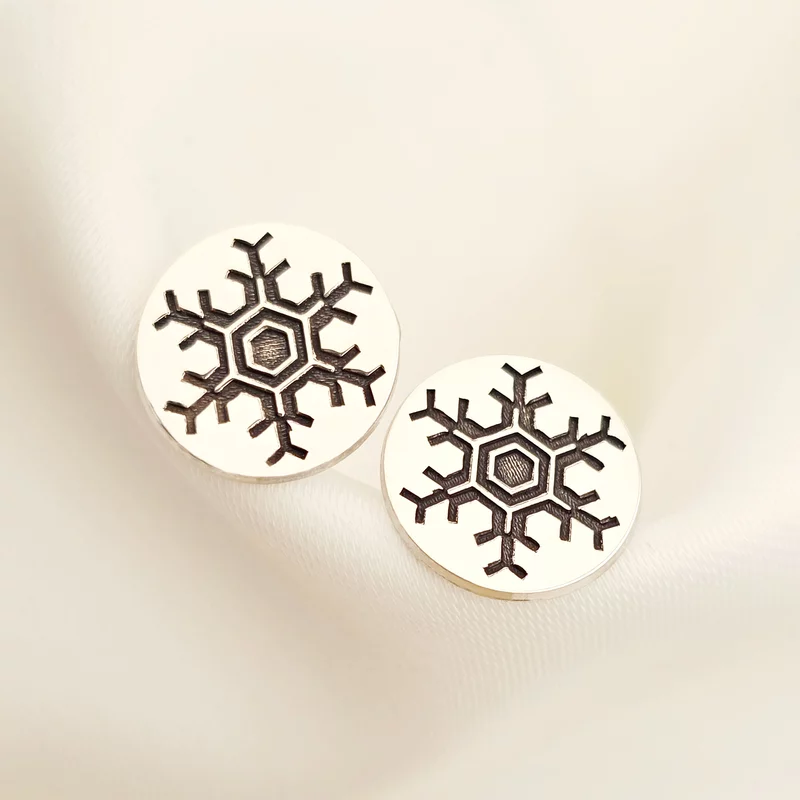 Karácsonyi fülbevaló - Kinn havazik csendesen - Ezüst 925, csavaros zár