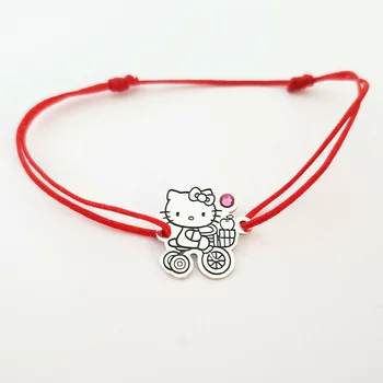 Ezüst Hello Kitty Karkötő Swarovski kristállyal és állítható zsinórral
