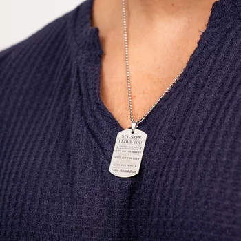 Katonai lánc My Son medállal - ezüst 925