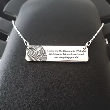 Lánc függőlappal, lenyomattal és gravírozott szöveggel - Ezüst 925