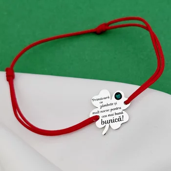 Ezüst karkötő Swarovski kristállyal - Mosolygó Tavasz - 925 Ezüst - Állítható zsinór, többféle szín
