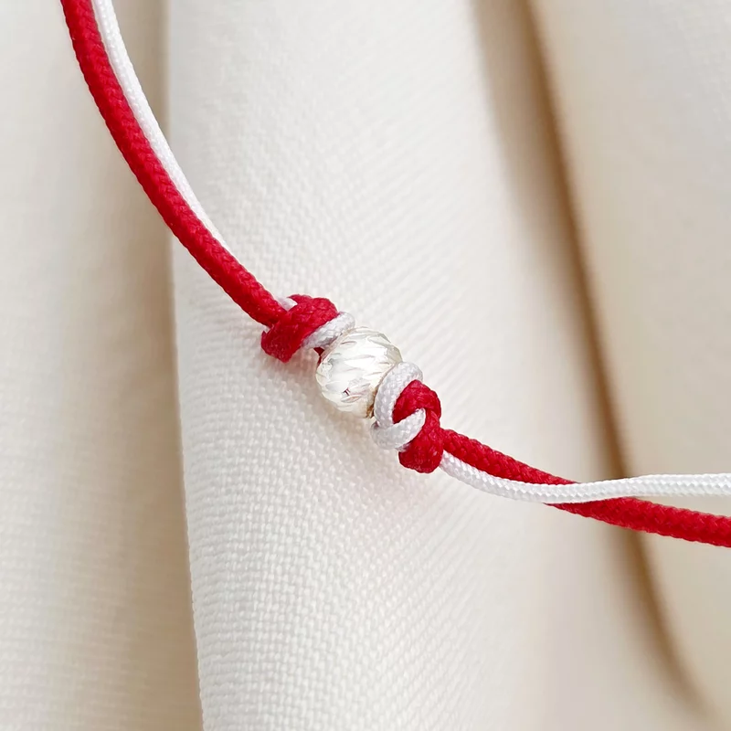 Márciuska Karkötő - 925 Sterling Ezüst Golyóval - Állítható Zsinór