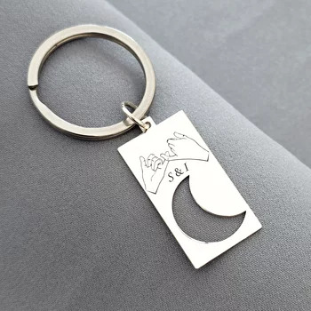 Ezüst Páros Kulcstartó és Nyaklánc Szett