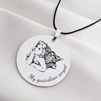 Penny medál 32 mm - Őrangyalkám - Ezüst 925