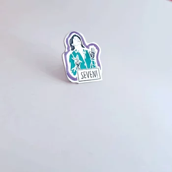 Pin Monica - Zománccal díszítve - Ezüst 925, rozsdamentes acél
