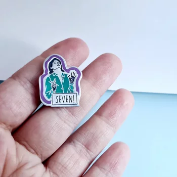 Pin Monica - Zománccal díszítve - Ezüst 925, rozsdamentes acél