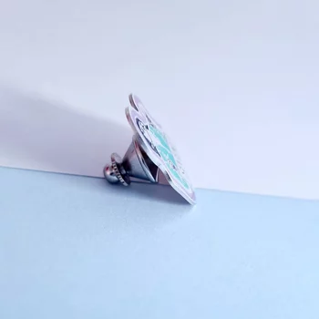Pin Monica - Zománccal díszítve - Ezüst 925, rozsdamentes acél