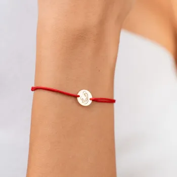 14K Szűzanya Karkötő állítható zsinórral