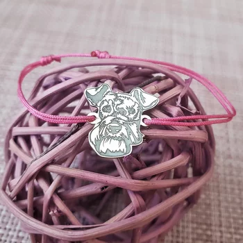 Schnauzer Karkötő - 925 Sterling Ezüst - Állítható Zsinór
