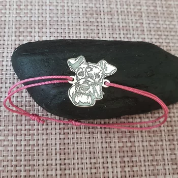 Schnauzer Karkötő - 925 Sterling Ezüst - Állítható Zsinór