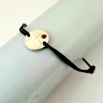 Ezüst Csillagkép Érme Karkötő Swarovski kristállyal és állítható zsinórral