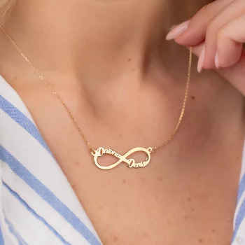 14K Végtelen Nyaklánc Kivágott Nevekkel