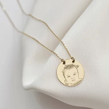 14K Megörökített Emlék Nyaklánc - 15mm