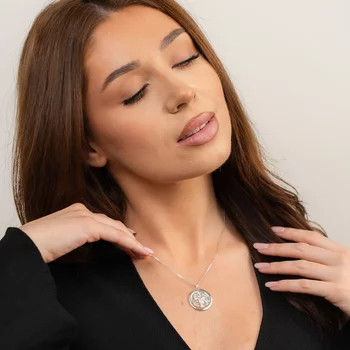 Ezüst Életfa Nyaklánc Cirkóniával